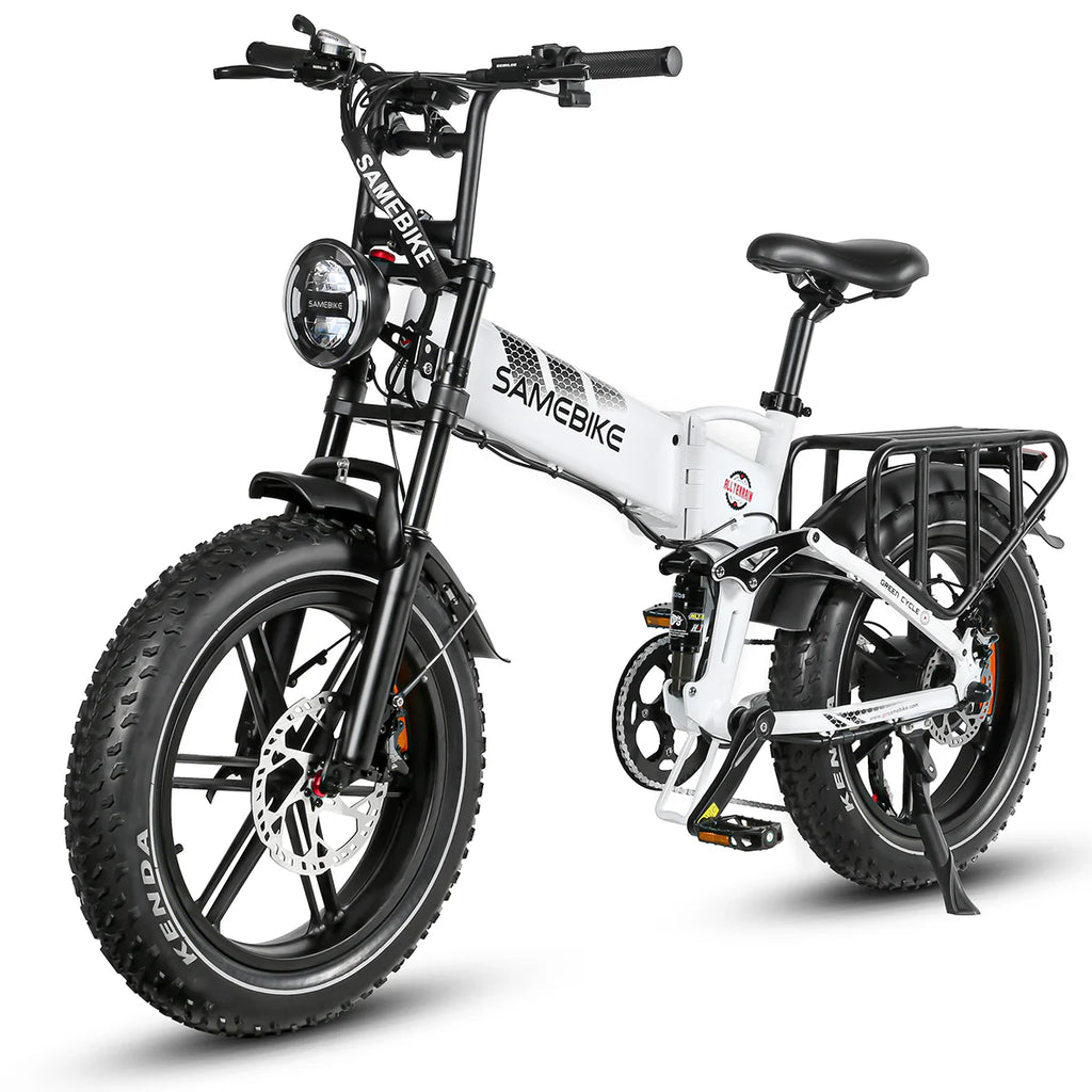 SAMEBIKE RS-A02 Vélo électrique – Puissance 750 W, Batterie 48 V, 17 Ah, Autonomie 55 km, Frein à disque hydraulique – Blanc