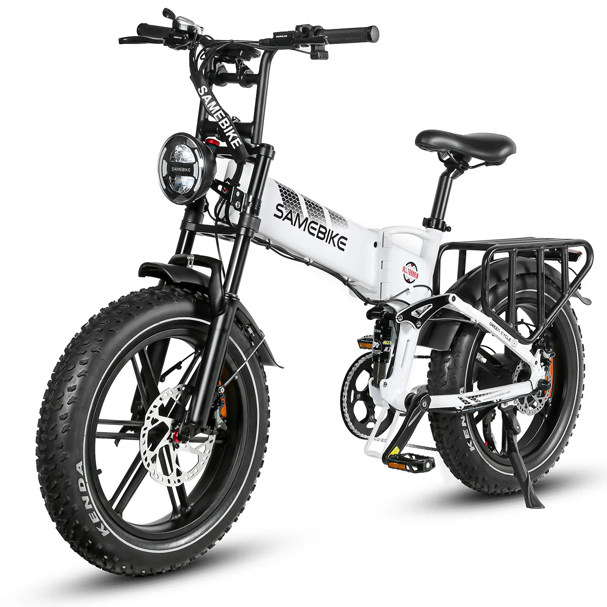 SAMEBIKE RS-A02 Vélo électrique – Puissance 750 W, Batterie 48 V, 17 Ah, Autonomie 55 km, Frein à disque hydraulique – Blanc