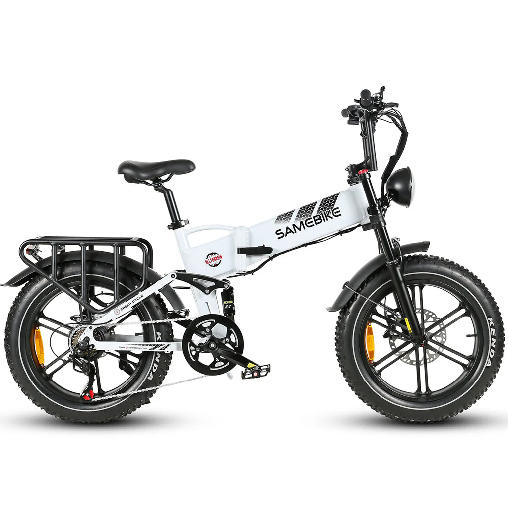 SAMEBIKE RS-A02 Vélo électrique – Puissance 750 W, Batterie 48 V, 17 Ah, Autonomie 55 km, Frein à disque hydraulique – Blanc