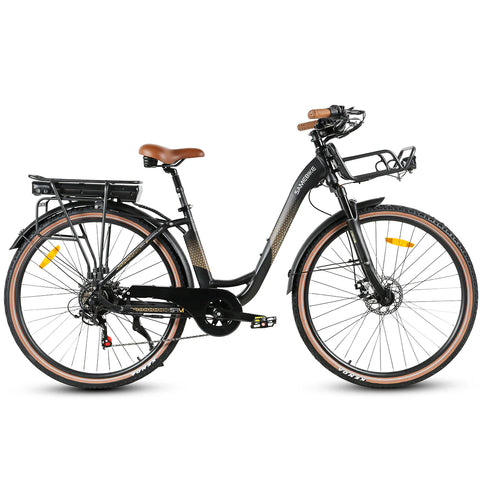 SAMEBIKE RS-A07 Elektrofahrrad – Leistung 500 W, Akku 36 V/13 Ah, Reichweite 40 km, mechanische Scheibenbremse – Schwarz