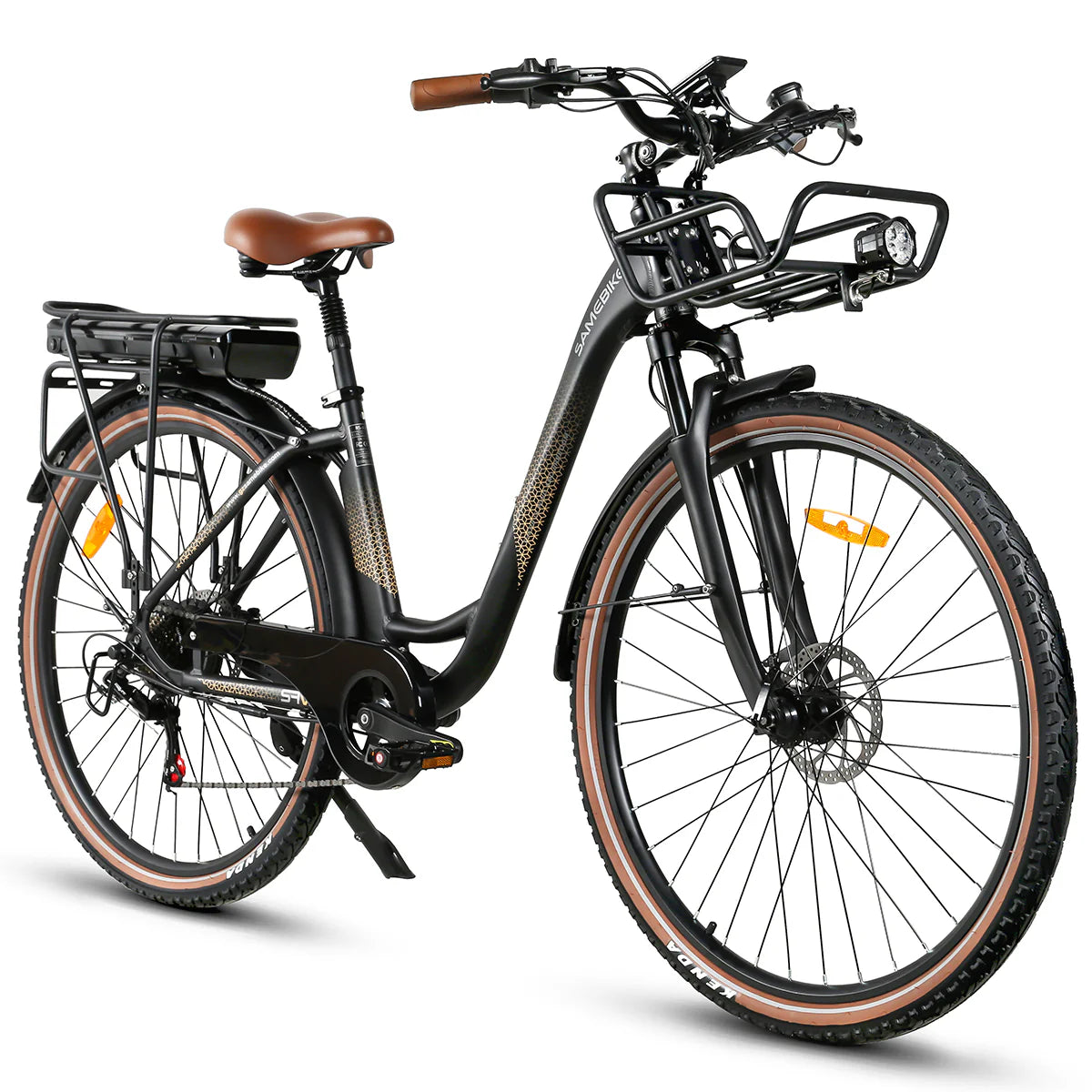 SAMEBIKE RS-A07 Vélo électrique – Puissance 500 W, Batterie 36 V/13 Ah, Autonomie 40 km, Frein à disque mécanique – Noir