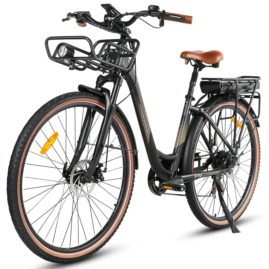 SAMEBIKE RS-A07 Vélo électrique – Puissance 500 W, Batterie 36 V/13 Ah, Autonomie 40 km, Frein à disque mécanique – Noir