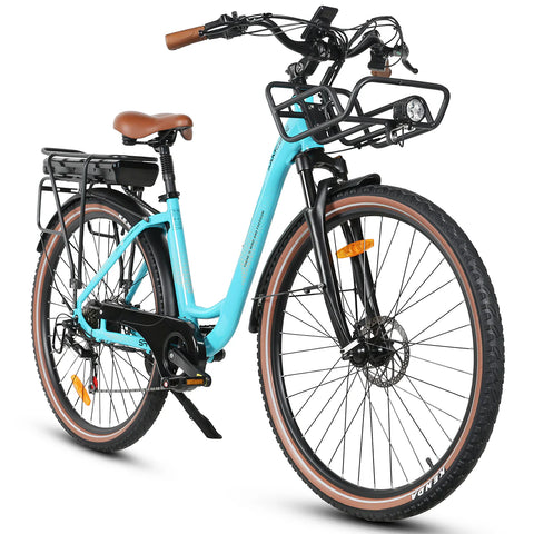 SAMEBIKE RS-A07 Elektrofahrrad – Leistung 500 W, Akku 36 V, 13 Ah, Reichweite 40 km, mechanische Scheibenbremse – Blau