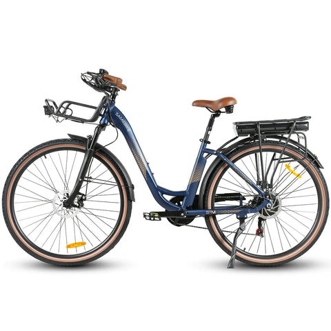 SAMEBIKE RS-A07 Elektrofahrrad – Leistung 500 W, Akku 36 V, 13 Ah, Reichweite 40 km, mechanische Scheibenbremse – Dunkelblau
