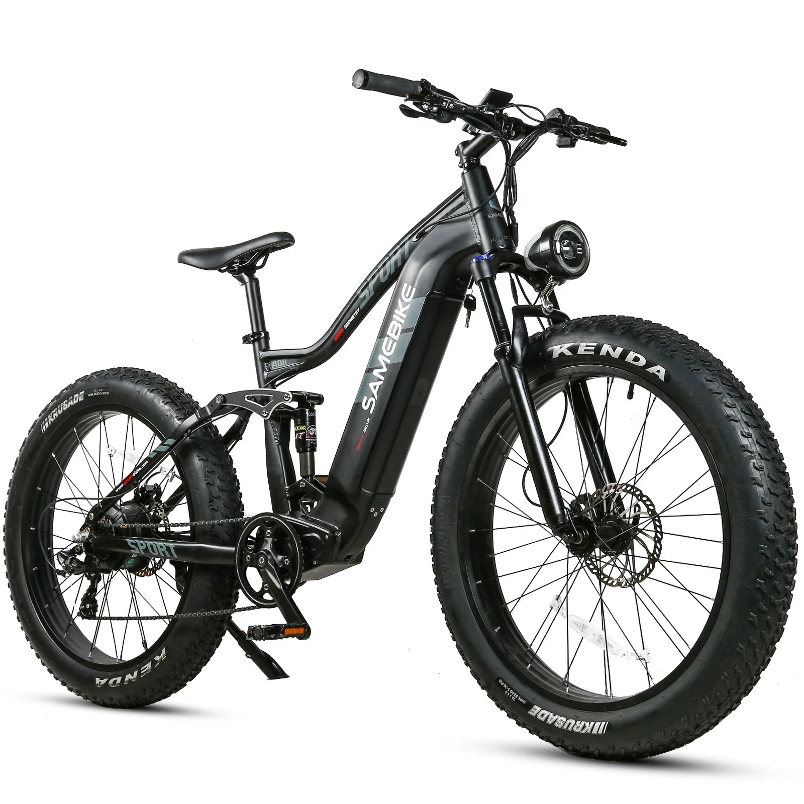 SAMEBIKE RS-A08 Vélo électrique – Puissance 750W, Batterie 48V 17Ah, Autonomie 65km, Frein à disque hydraulique – Noir