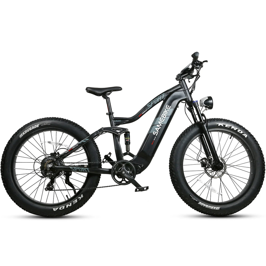 SAMEBIKE RS-A08 Vélo électrique – Puissance 750W, Batterie 48V 17Ah, Autonomie 65km, Frein à disque hydraulique – Noir