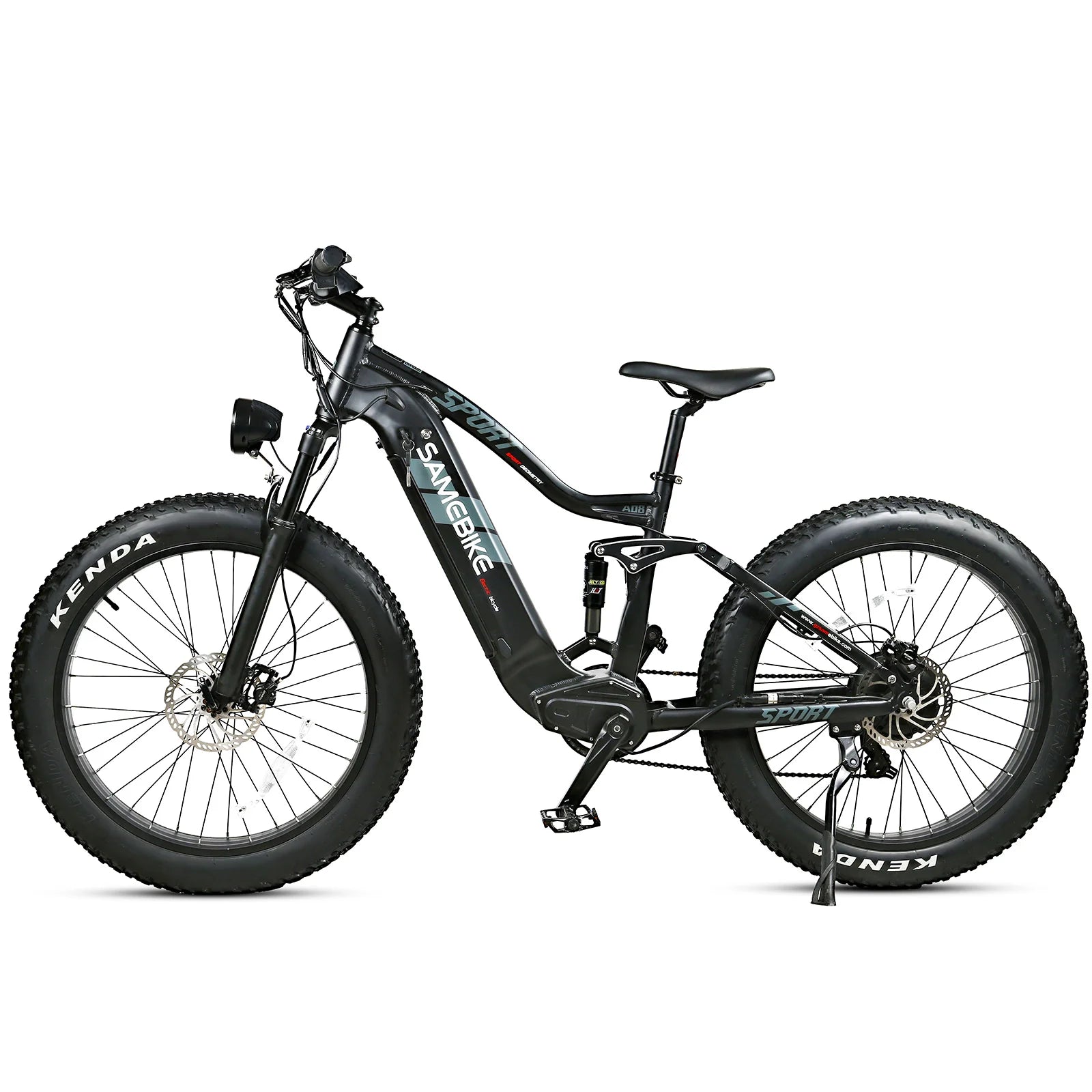 SAMEBIKE RS-A08 Vélo électrique – Puissance 750W, Batterie 48V 17Ah, Autonomie 65km, Frein à disque hydraulique – Noir