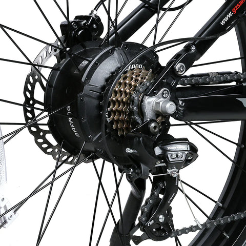 SAMEBIKE RS-A08 Elektrofahrrad – Leistung 750 W, Akku 48 V, 17 Ah, Reichweite 65 km, hydraulische Scheibenbremse – Schwarz