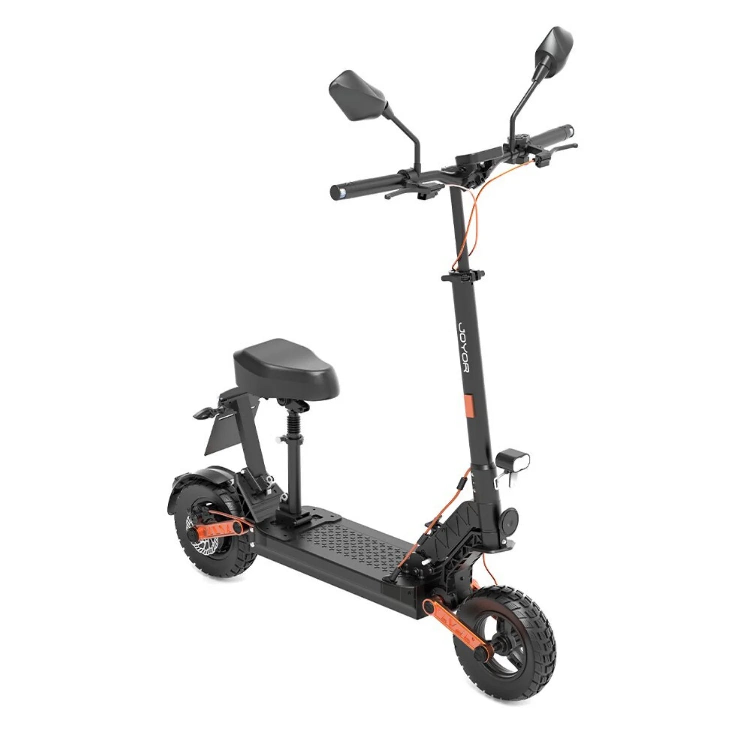 JOYOR S8E Foldable Electric Scooter - 800W Motor 48V26AH Battery 10 Inch Tires Disc Brakes & Light - Black