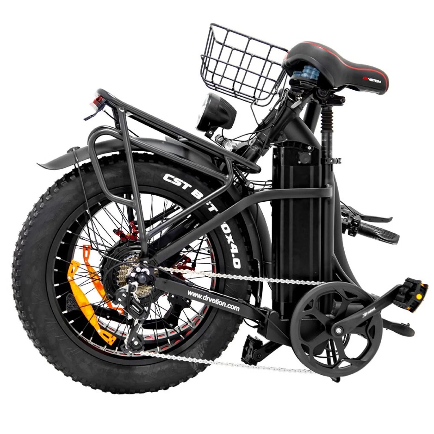 Electric Bicycle DrveTion CT20 - 750W Motor 48V10AH Battery 20 Inch Tires Disc Brake - Black