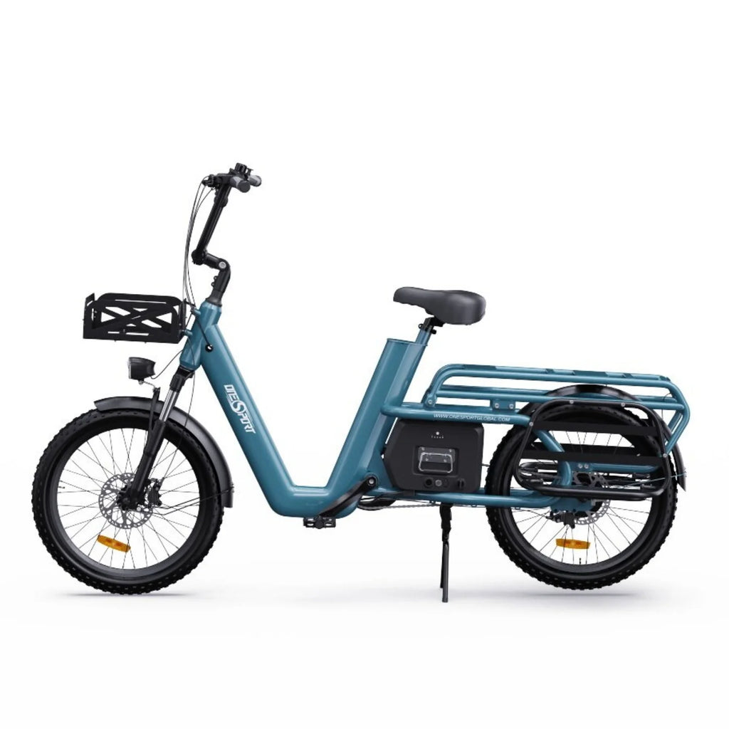 Vélo électrique ONESPORT OT01 - Moteur 650W Batterie 48V27AH Pneus 20 pouces Freins à disque hydrauliques - Bleu