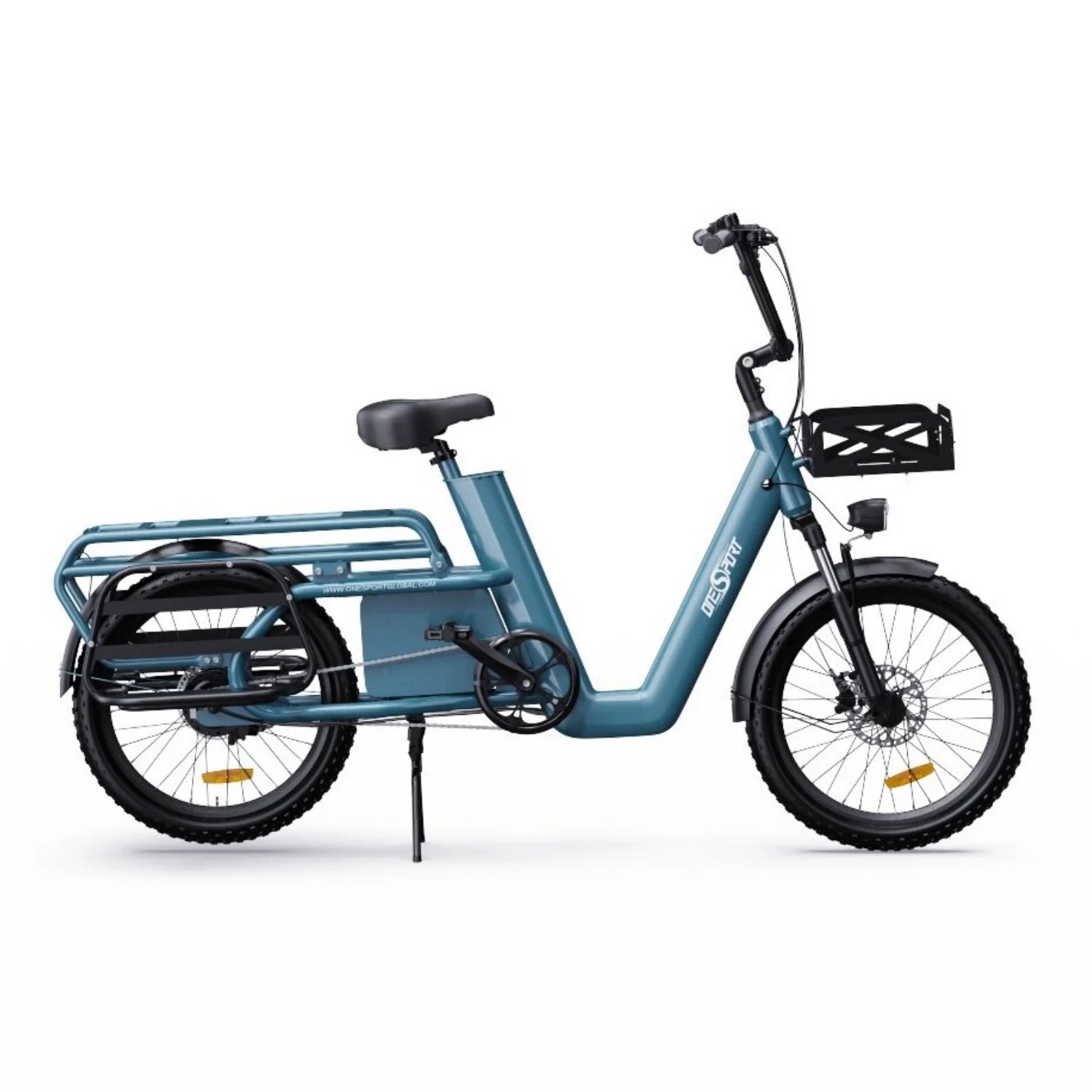 Vélo électrique ONESPORT OT01 - Moteur 650W Batterie 48V27AH Pneus 20 pouces Freins à disque hydrauliques - Bleu