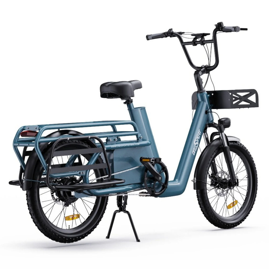 Vélo électrique ONESPORT OT01 - Moteur 650W Batterie 48V27AH Pneus 20 pouces Freins à disque hydrauliques - Bleu