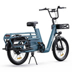 Vélo électrique ONESPORT OT01 - Moteur 650W Batterie 48V27AH Pneus 20 pouces Freins à disque hydrauliques - Bleu