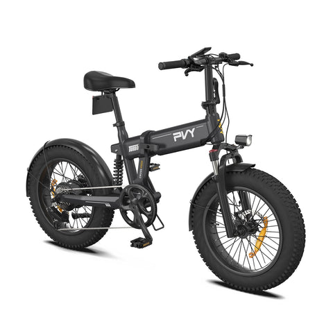 Elektrisches Fahrrad PVY Turbo - 250W Motor 48V13AH Batterie 20 Zoll ReifenFaltbar - Grau