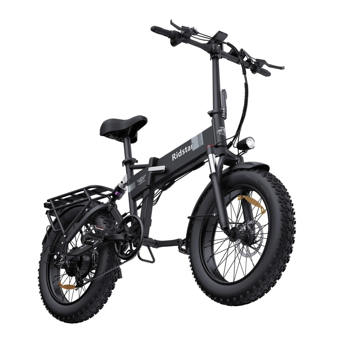Ridstar H20 Elektrofahrrad - 500W Motor 48V15Ah Batterie 20“ Reifen Mechanische Scheibenbremsen - Schwarz