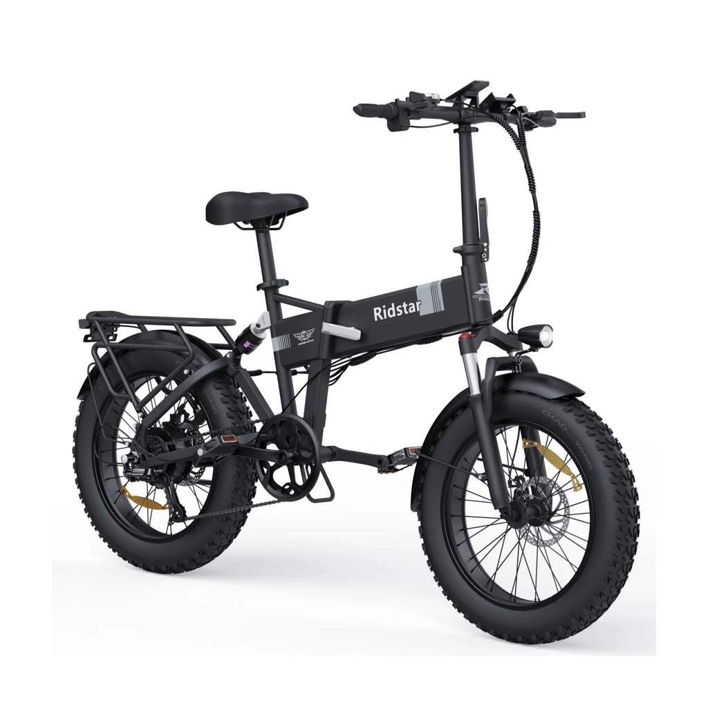 Vélo électrique Ridstar H20 - Moteur 500W Batterie 48V15Ah Pneus 20" Freins à disque mécaniques - Noir