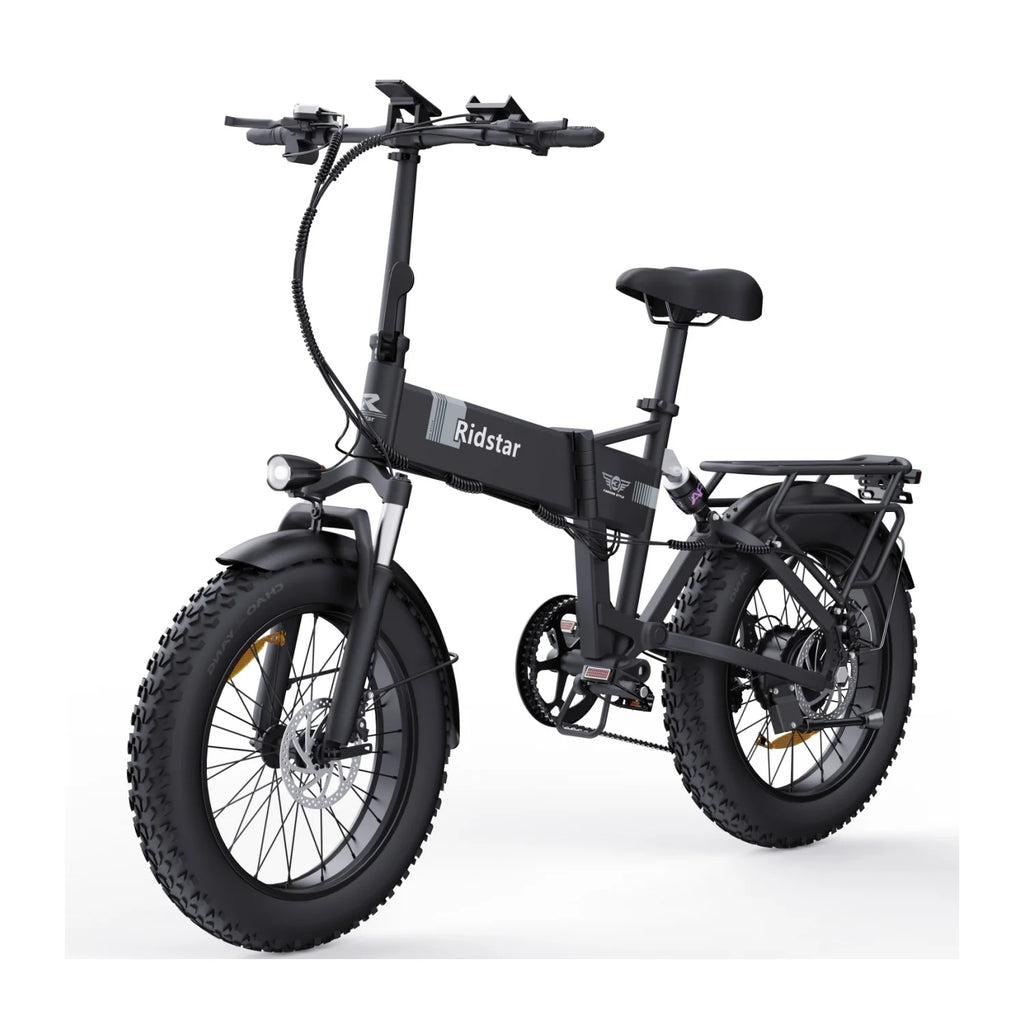 Vélo électrique Ridstar H20 - Moteur 500W Batterie 48V15Ah Pneus 20" Freins à disque mécaniques - Noir