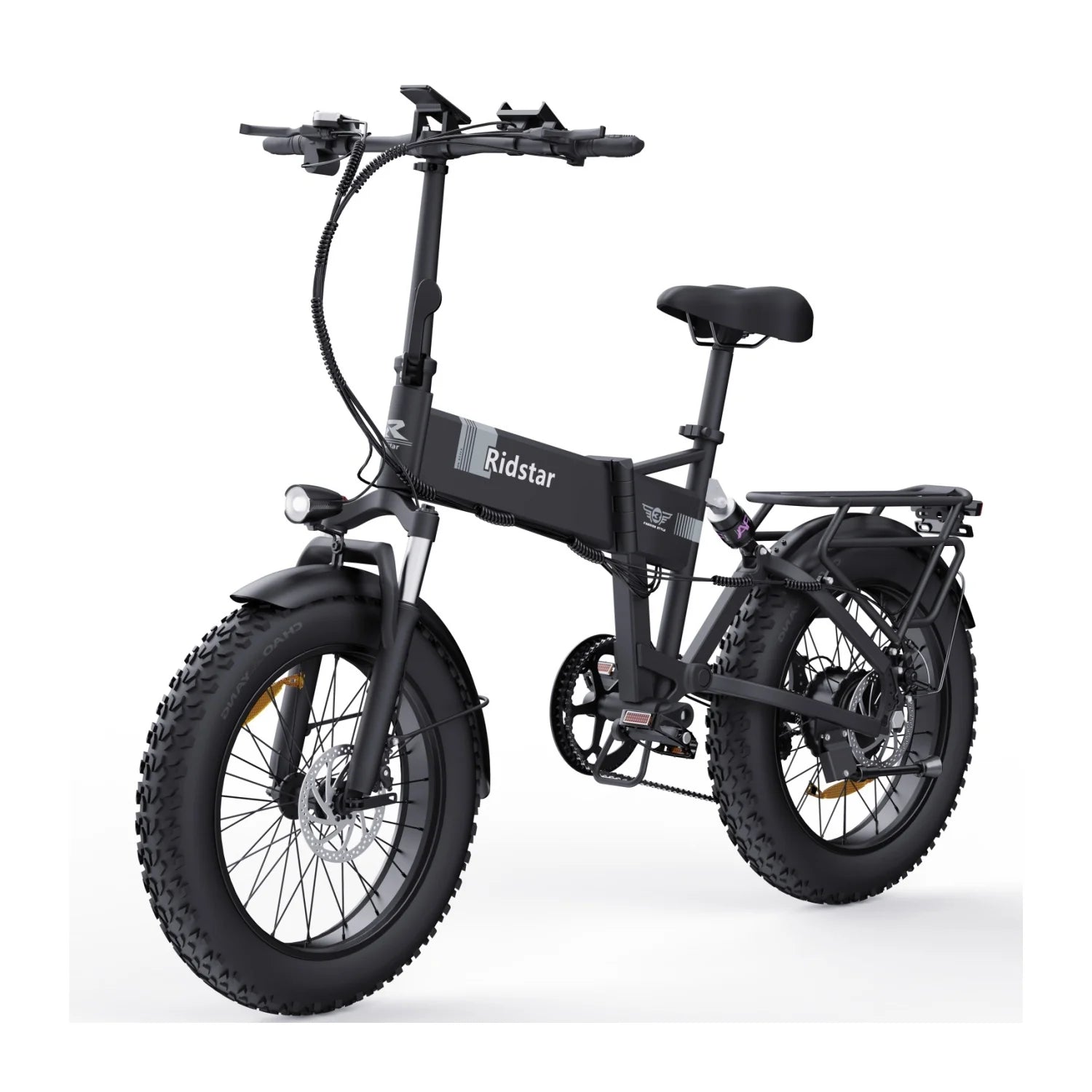 Vélo électrique Ridstar H20 - Moteur 500W Batterie 48V15Ah Pneus 20" Freins à disque mécaniques - Noir