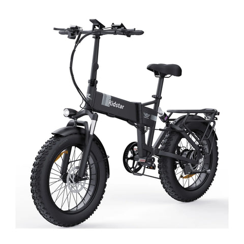 Ridstar H20 Elektrofahrrad - 500W Motor 48V15Ah Batterie 20“ Reifen Mechanische Scheibenbremsen - Schwarz