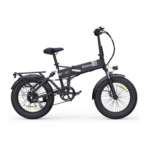 Ridstar H20 Elektrofahrrad - 500W Motor 48V15Ah Batterie 20“ Reifen Mechanische Scheibenbremsen - Schwarz