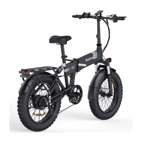 Ridstar H20 Elektrofahrrad - 500W Motor 48V15Ah Batterie 20“ Reifen Mechanische Scheibenbremsen - Schwarz