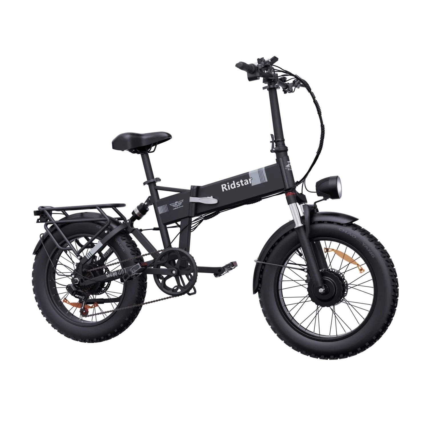 Vélo électrique Ridstar H20 Pro - Deux moteurs de 500 W, batterie 48 V 23 Ah, pneus de 20 pouces, freins à disque hydrauliques - Noir