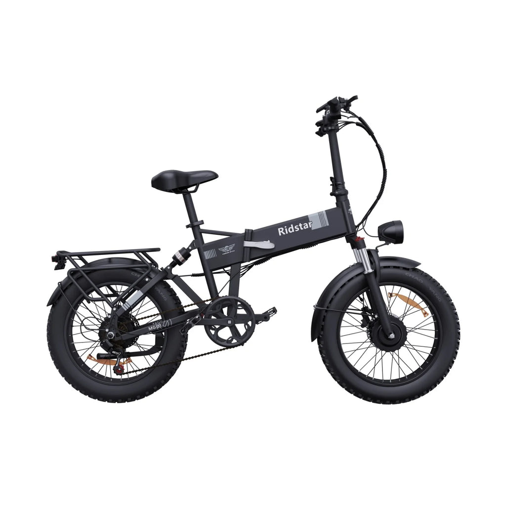 Vélo électrique Ridstar H20 Pro - Deux moteurs de 500 W, batterie 48 V 23 Ah, pneus de 20 pouces, freins à disque hydrauliques - Noir