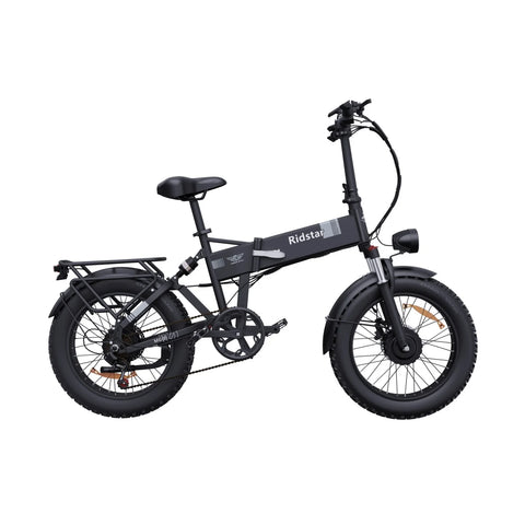 Ridstar H20 Pro Electric Bike - 500W*2 Dual Motors 48V23Ah Battery 20’ Tyres Hydraulic Oil Disc Brakes - Black