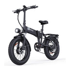 Vélo électrique Ridstar H20 Pro - Deux moteurs de 500 W, batterie 48 V 23 Ah, pneus de 20 pouces, freins à disque hydrauliques - Noir