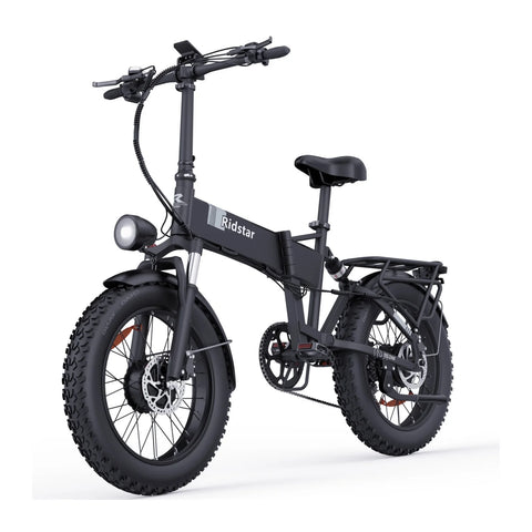 Ridstar H20 Pro Electric Bike - 500W*2 Dual Motors 48V23Ah Battery 20’ Tyres Hydraulic Oil Disc Brakes - Black
