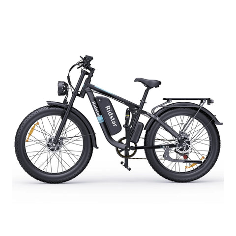 Ridstar E26 Pro Electric Bike - 500W*2 Dual Motors 48V23Ah Battery 26" Tires Hydraulic Oil Disc Brakes - Black