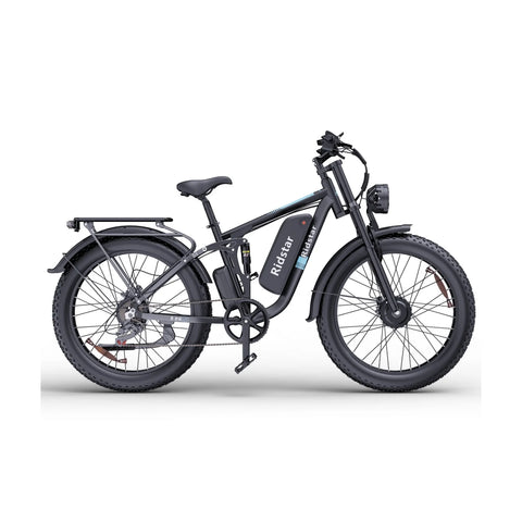 Ridstar E26 Pro Electric Bike - 500W*2 Dual Motors 48V23Ah Battery 26" Tires Hydraulic Oil Disc Brakes - Black