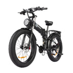 Ridstar H26 Pro Electric Bicycle - 1000W Motor 48V23Ah Battery 26" Tires Hydraulic Oil Disc Brakes - Black