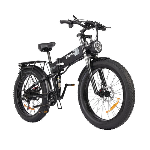 Ridstar H26 Pro Elektrofahrrad - 1000W Motor 48V23Ah Batterie 26“ Reifen Hydraulische Ölscheibenbremsen - Schwarz