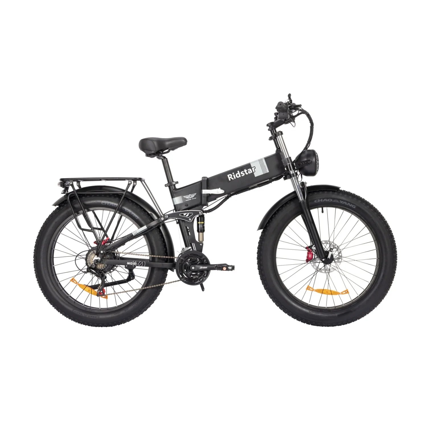 Ridstar H26 Pro Electric Bicycle - 1000W Motor 48V23Ah Battery 26" Tires Hydraulic Oil Disc Brakes - Black