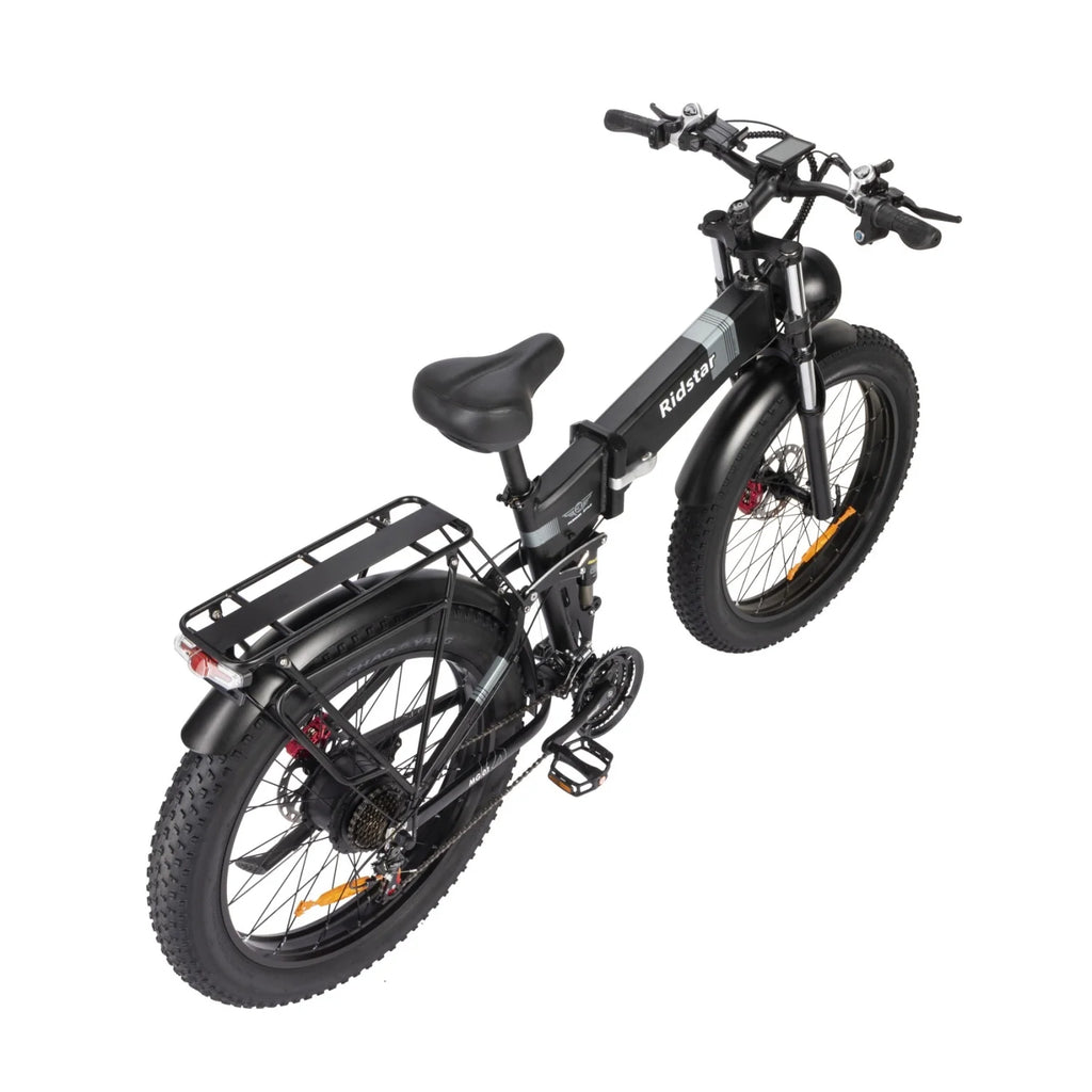Ridstar H26 Pro Electric Bicycle - 1000W Motor 48V23Ah Battery 26" Tires Hydraulic Oil Disc Brakes - Black