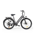 HillMilES MileCity 1 E-Bike - 250W Motor 36V13Ah Battery 26 Inch Tires Mechanical Disc Brakes - Gray