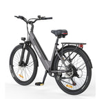 HillMilES MileCity 1 E-Bike - 250W Motor 36V13Ah Battery 26 Inch Tires Mechanical Disc Brakes - Gray