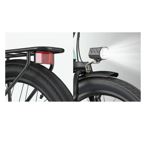 HillMilES MileCity 1 E-Bike - 250W Motor 36V13Ah Akku 26 Zoll Reifen Mechanische Scheibenbremsen - Grau