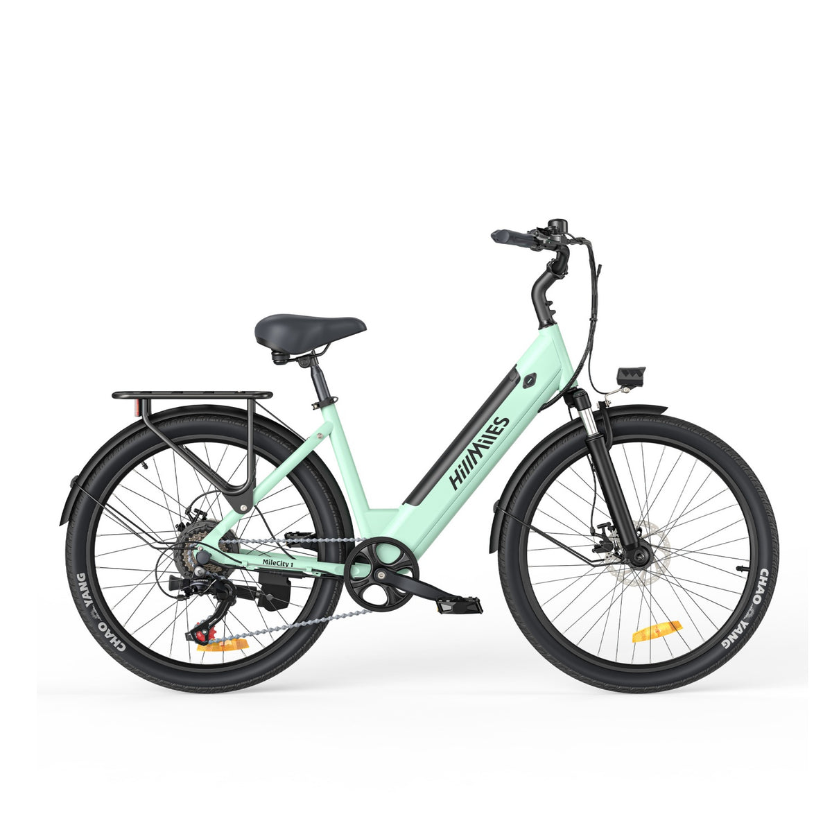 HillMilES MileCity 1 E-Bike - 250W Motor 36V13Ah Akku 26 Zoll Reifen Mechanische Scheibenbremsen - Grün