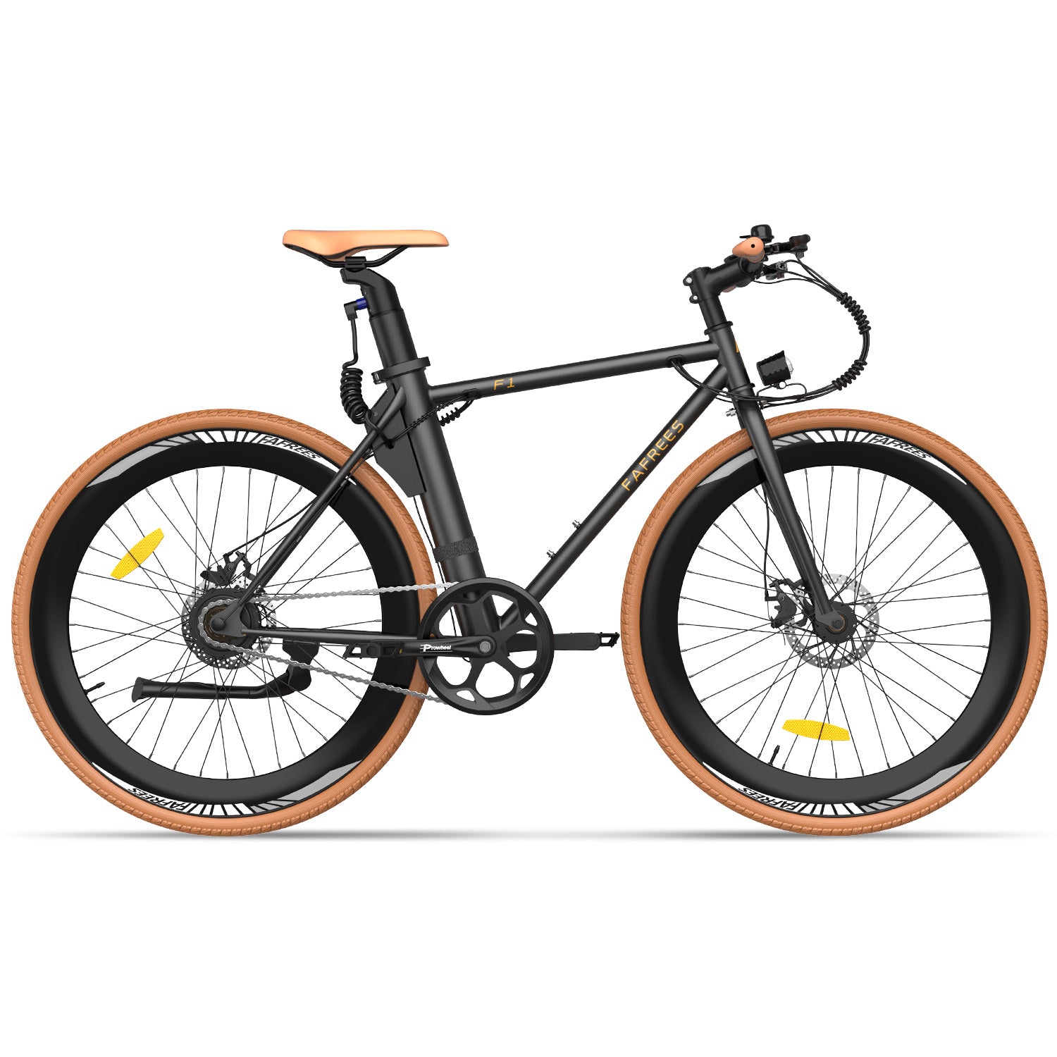 FAFREES F1 Electric Bicycles 10AH - 250W Motor 36V10AH Battery 27.5 Inch Tires Mechanical Disc Brakes - Black