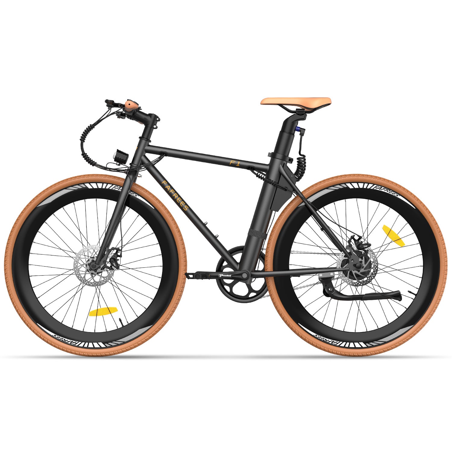 FAFREES F1 Electric Bicycles 10AH - 250W Motor 36V10AH Battery 27.5 Inch Tires Mechanical Disc Brakes - Black