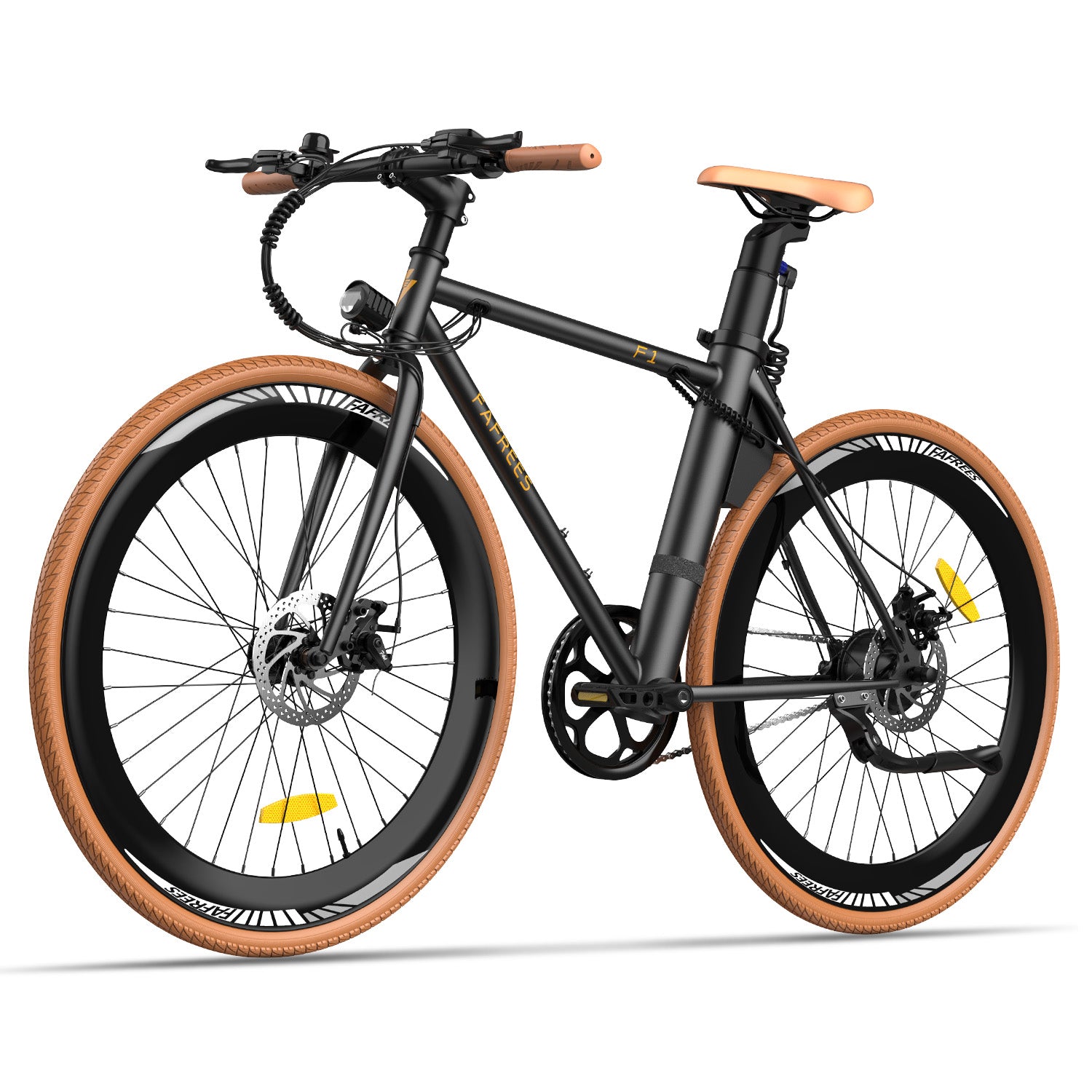 FAFREES F1 Electric Bicycles 10AH - 250W Motor 36V10AH Battery 27.5 Inch Tires Mechanical Disc Brakes - Black