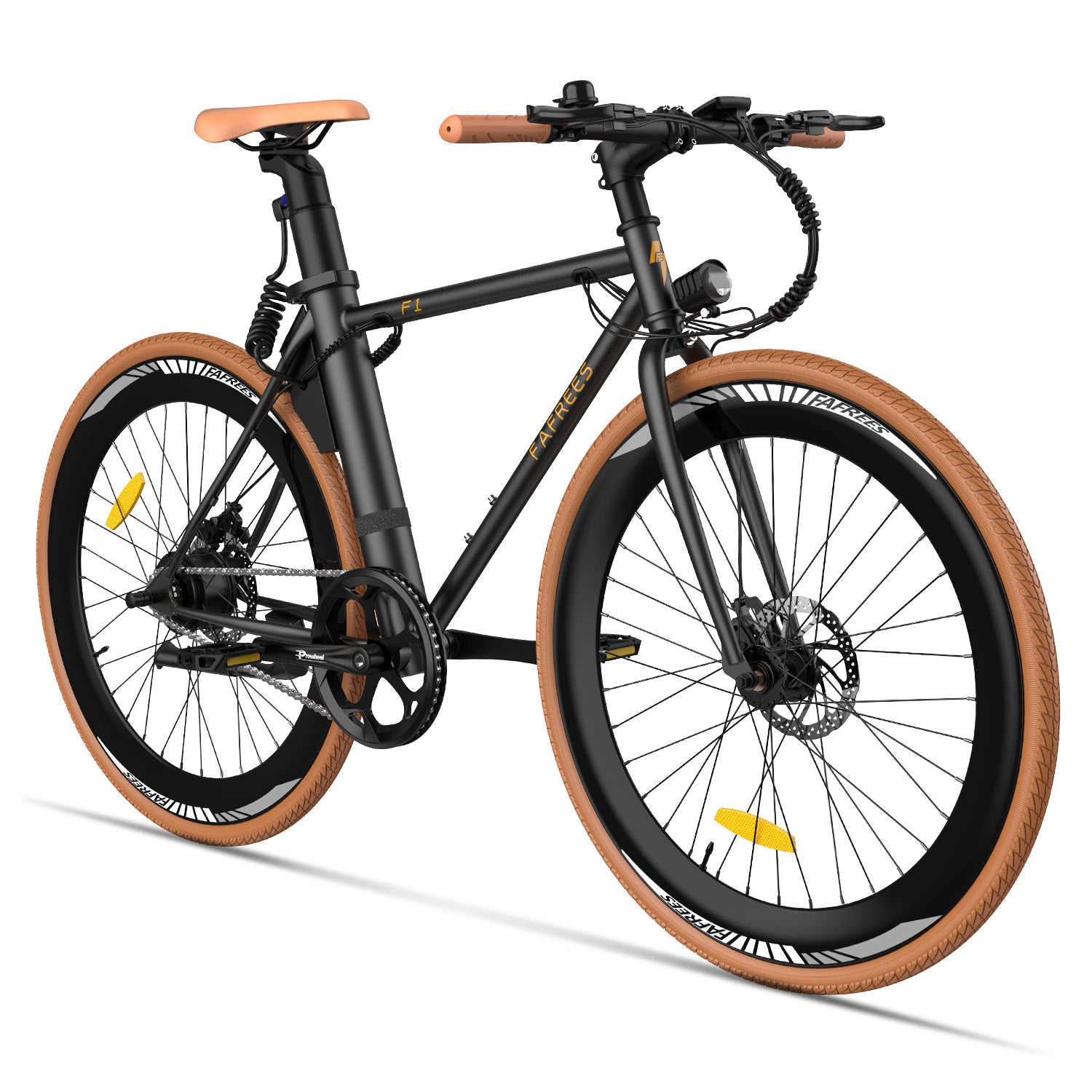 FAFREES F1 Electric Bicycles 10AH - 250W Motor 36V10AH Battery 27.5 Inch Tires Mechanical Disc Brakes - Black
