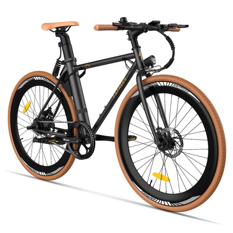 Elektrische Fahrräder FAFREES F1 10AH - 250W Motor 36V10AH Akku 27.5 Zoll Reifen Mechanische Scheibenbremsen - Schwarz