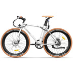 FAFREES F1 Electric Bicycles 10AH - 250W Motor 36V10AH Battery 27.5 Inch Tires Mechanical Disc Brakes - White