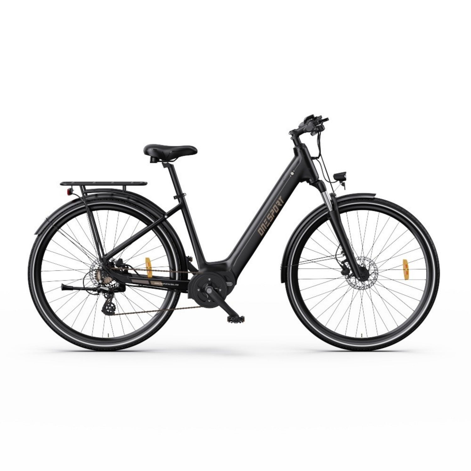 ONESPORT OT07 Electric Bicycle - 250W Motor 36V10.4AH Battery 27.5 Inch Tires Hydraulic Disc Brakes - Black