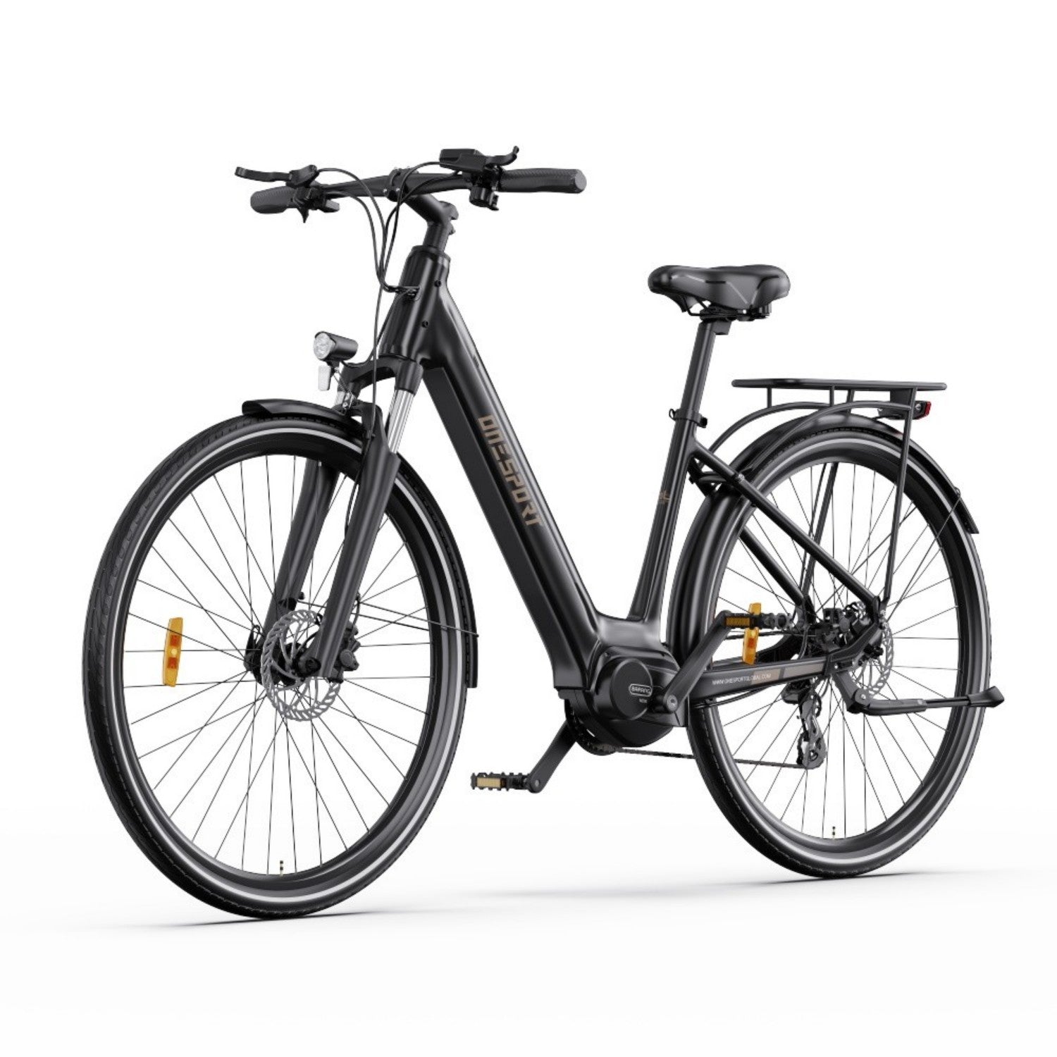 ONESPORT OT07 Electric Bicycle - 250W Motor 36V10.4AH Battery 27.5 Inch Tires Hydraulic Disc Brakes - Black