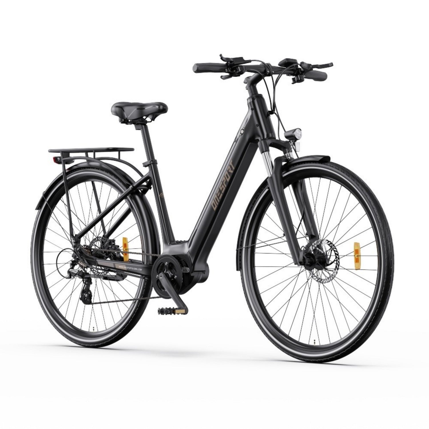 ONESPORT OT07 Electric Bicycle - 250W Motor 36V10.4AH Battery 27.5 Inch Tires Hydraulic Disc Brakes - Black